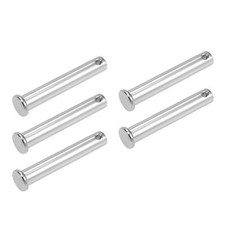 Clevis Pin 10mmx60mm 5Pcs Single Hole Flat Head 304 Stainless Steel Fastener Pin