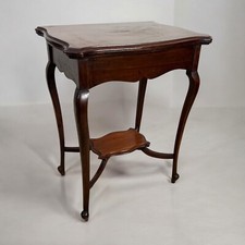 Antico Tavolo da gioco Tavolino D'epoca per Salotto primi 900 in legno di Mogano