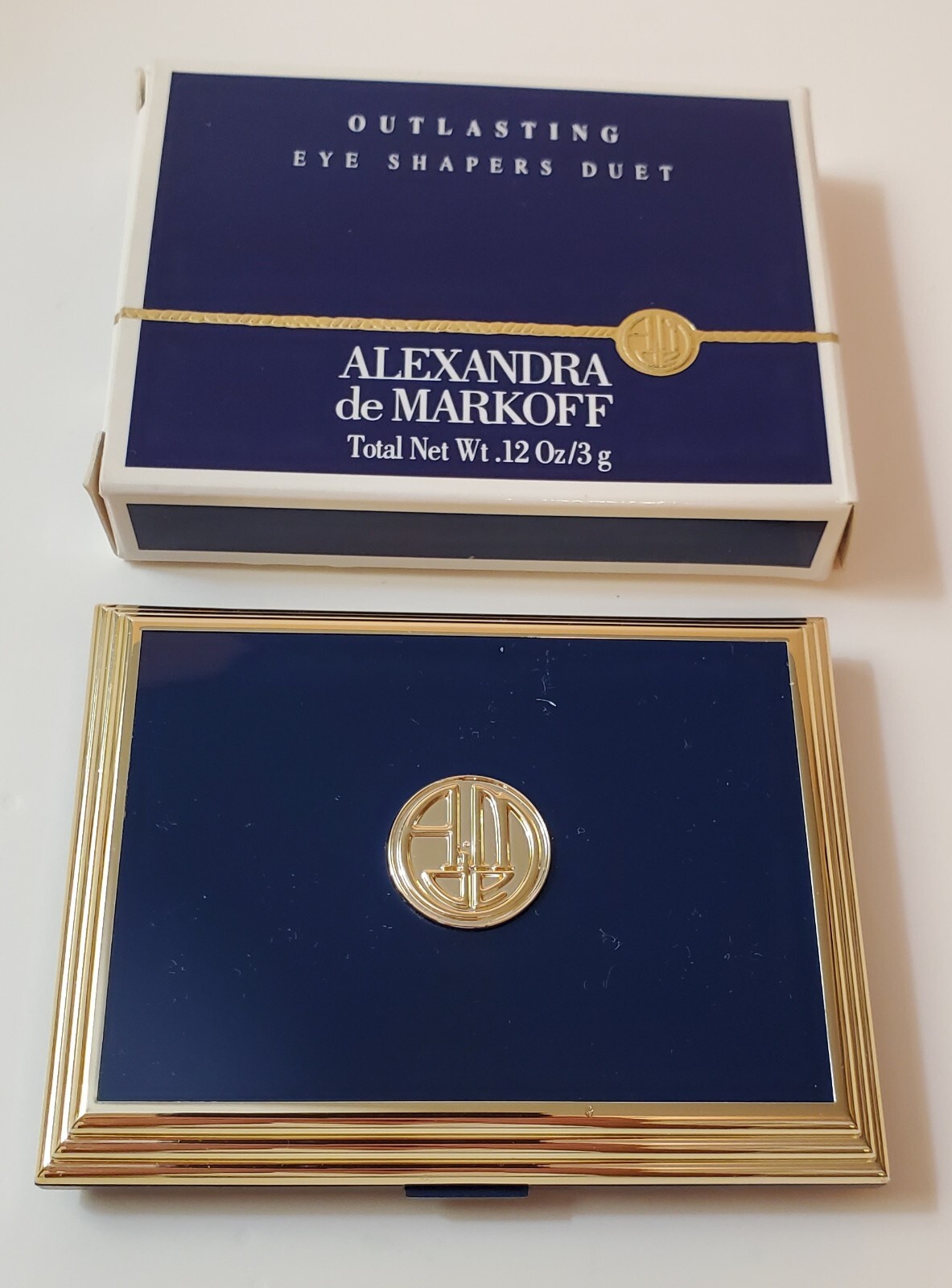 (x2) Alexandra de Markoff Eye Shadow Duet  Jet / Silver Cloud NEW Discontinued