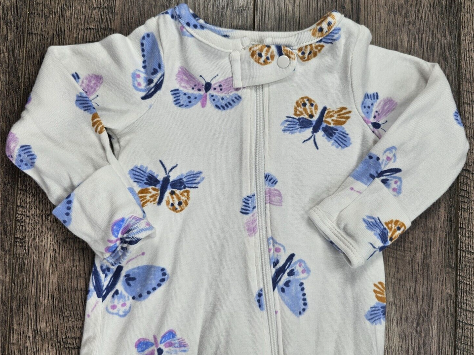 Baby Girl Clothes Just One You Carter's Newborn Purple Butterfly Footed