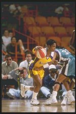 Penny Toler Los Angeles Sparks tries to drive past Andrea Stinson - Old Photo