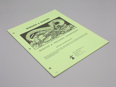Dungeons & Dragons: Monster & Treasure Sortiment Set Two (9012 / TSR / 1977)