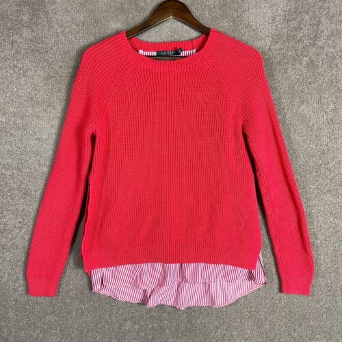 Lauren Ralph Lauren Sweater Womens Medium Coral R… - image 1