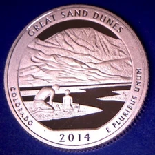 2014 S 25C Clad Proof GREAT SAND DUNES AMERICA THE BEAUTIFUL QUARTER **IN STOCK*