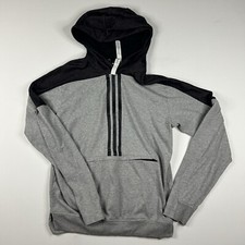 Adidas Women  s Small 3 Stripe Big Zip Pocket Hoodie Sweatshirt Fleece Pullover