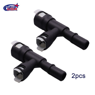 2 Heater Hose Tee Cooling Quick Connector for Cadillac Escalade ESV EXT 03-2013