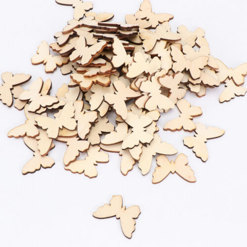 100 mini recortes de mariposa de madera para álbumes de recortes y decoración del hogar - Imagen 1 de 11