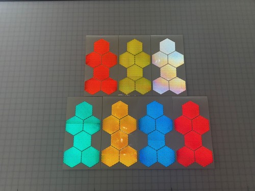 6 Reflective 2.85" Prismatic Hexagons Oralite V98 (750+ Candelas) Sticker Decal - Bild 11 von 12