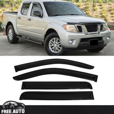 Fits 05-20 Nissan Frontier Crew Cab 4Pc Set Window Visors Acrylic