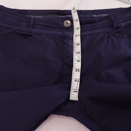 Marc Cain Sports Womens Chino Pants Size 3 10 Blue Tapered Ankle - Foto 6 di 11