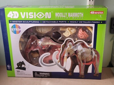 4D Master $D Vision Woolly Mammoth Anatomy Model STEM Master Sculpturing New