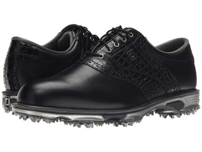 FootJoy DryJoys Tour Golf Oxford Men Shoes Black Leather Croc Size 10.5 Wide s-l400.jpg main image 2