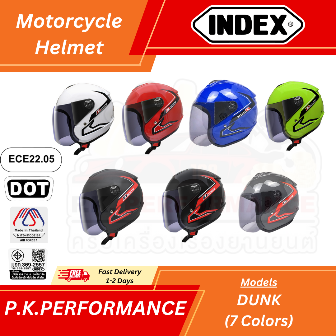 2023 Half-Helmet INDEX series Dunk size L (7 Colours) Made in Thailand