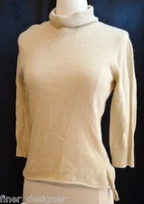 J. CREW beige funnel mock turtle neck angora Sweater Womans Girls Top SIZE SZ S 