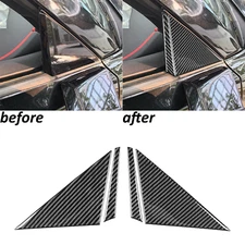 Real Carbon Fiber Exterior Side A-Pillar Trim For Chevrolet Corvette C8 2020-25