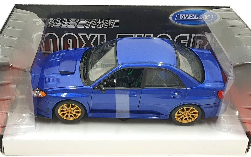 Welly 1/24 Scale Diecast 22487NS-W - Subaru Impreza WRX STI - Blue - Image 4 of 4