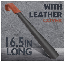 Extra Long Shoe Horn Long Handle Metal Long Shoehorn for Boots Men Women 16.5"