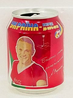 Coca Cola Euro 2008 Voronin Football Collectible Can 237ml Ukraine Top Open