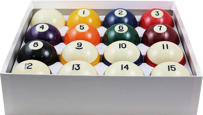 2-1/4'' Regulation Size Crown Standard Billiard/Pool Balls, Complete 16 Ball Set