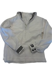 US NAVY MEN'S 38R WHITE JUMPER TOP CRACKERJACK SAILOR UNIFORM Quarterdeck