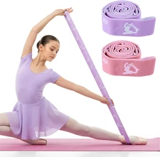2Pcs Adjustable Kids Dance Stretch Bands for Children Gymnastics, Stretching Str