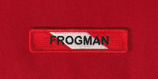 FROGMAN Chevron Rocker SCUBA Diving Certification Patch Fully Embroidered USA