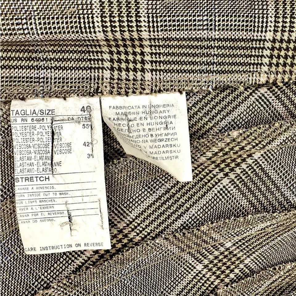 Falda asimétrica con volantes a cuadros United Colors of Benetton talla 42 Foto 4 de 4