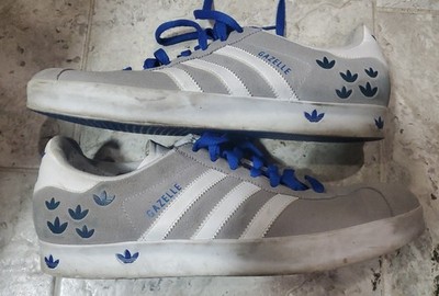RARE MODEL 2009 ADIDAS TREFOIL GAZELLE GRAY SUEDE SHOES MEN'S SIZE US12 G18564