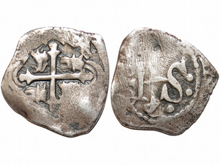 Mexique Mexico – Philippe IV – 1/2 Real Macuquina Cob – Argent – 1 54 g – XVIIe