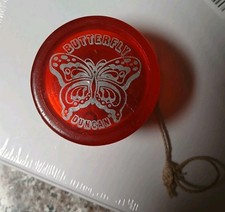 Duncan Butterfly Red Yoyo Yo-yo Original Vintage