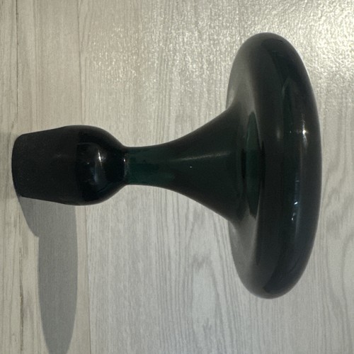 Vintage Blenko Glass Stopper Only Mushroom Shape Juniper Green One Year Color - Picture 3 of 11