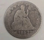 1853 Seated Liberty Silver Quarter 25c - Philadelphia Mint