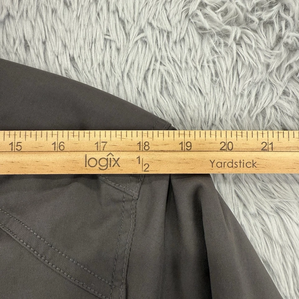 Prana Jacket Men’s L Charcoal Gray Full Zip/Snap Nylon Stretch Polyester Fill - Image 3 of 4