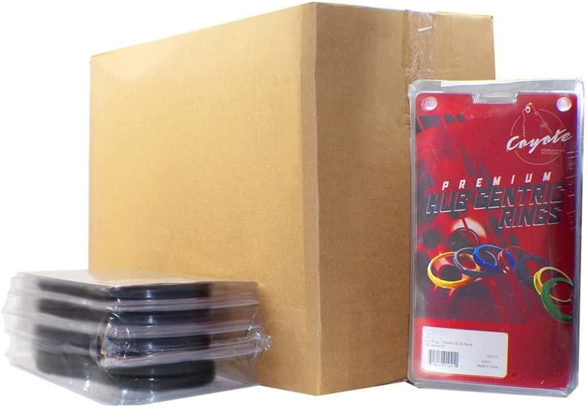 Set of 4 Hub Centric Ring 110Mm OD to 106.10Mm Hub ID, Black Polycarbonate (Whee