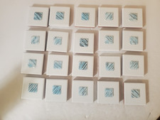 Vintage Corallo 2x2 White Tile with Center Medallion Decorative Italy Handmade