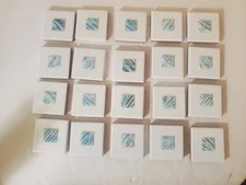 Vintage Corallo 2x2 White Tile with Center Medallion Decorative Italy Handmade