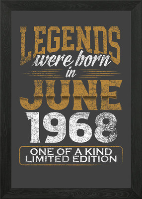 Legends were born in 1968 Gerahmtes Wandbild Poster Leinwanddruck Bild