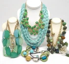 VINTAGE TO NOW FASHION COSTUME JEWELRY NECKLACE LOT, ASSORTED TYPES & MATERIALS