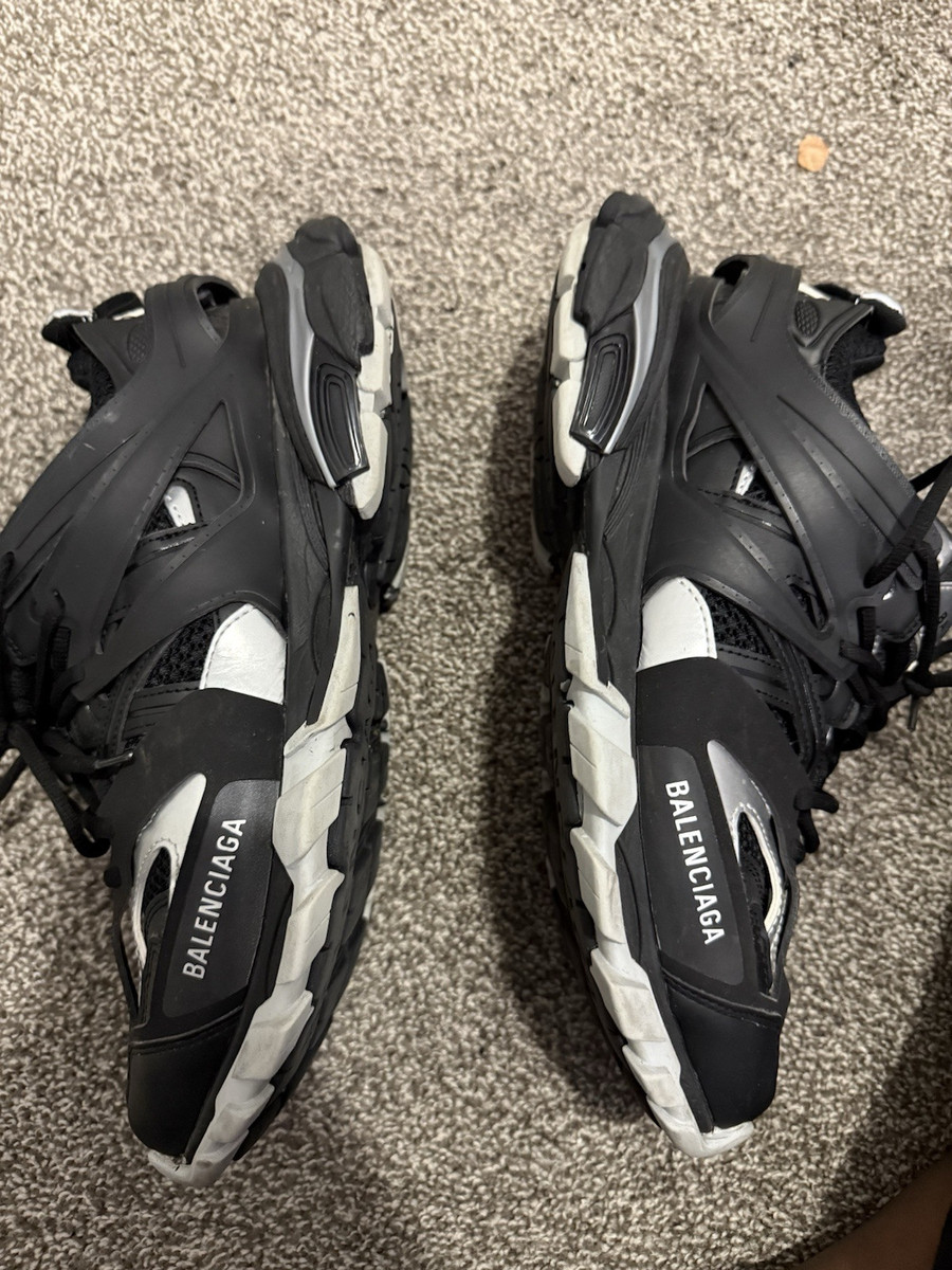 Size 12 - Balenciaga Track Sneaker Black Silver for sale Size 12 - Balenciaga Track Sneaker Black Silver for sale