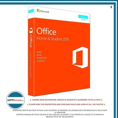 Microsoft Office Home & Student 2016 (Word Excel PowerPoint OneNote) DVD 1 Gerät