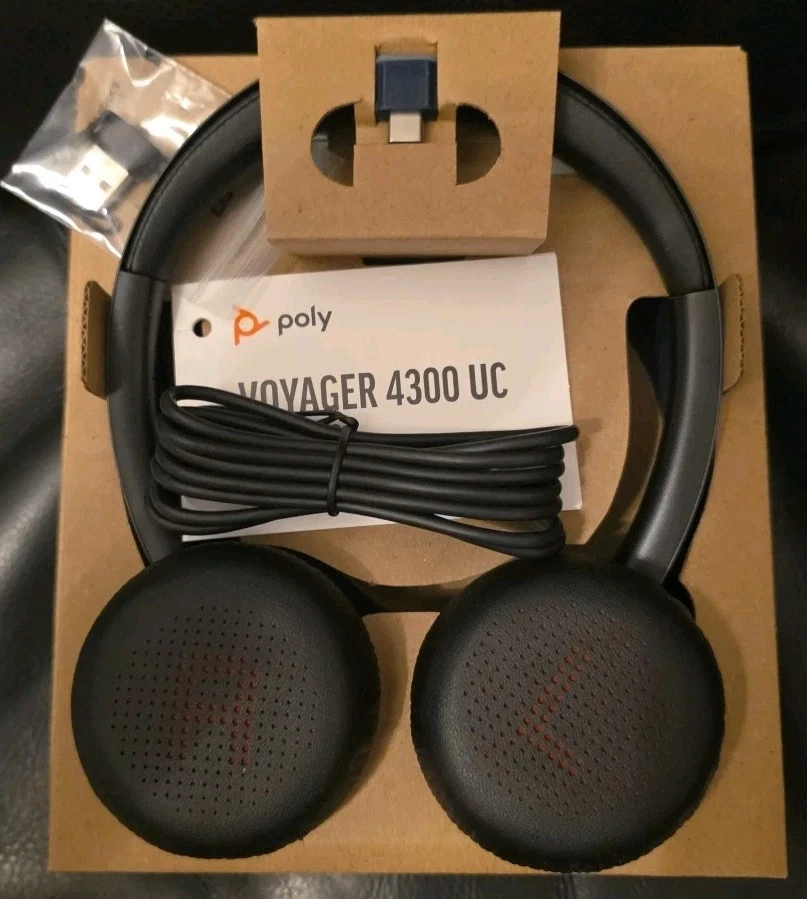 Poly Voyager 4320 UC USB USB USB-A Wireless Bluetooth Headset PC Mac