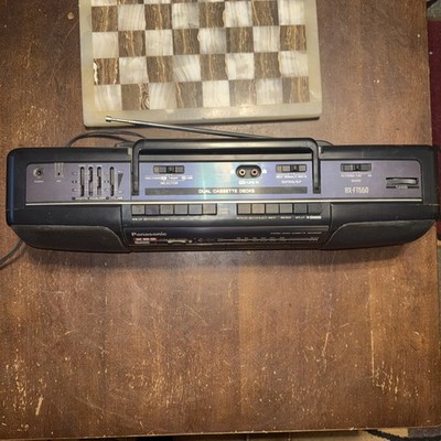 動作品 Panasonic RX-FT550 ダブルカセットラジカセ Panasonic RX-FT550 XBS Bass Boombox Dual Cassette Recorder Radio
