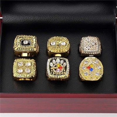 NEW Pittsburgh Steelers Super Bowl Replica Championship Rings Set WITH Box