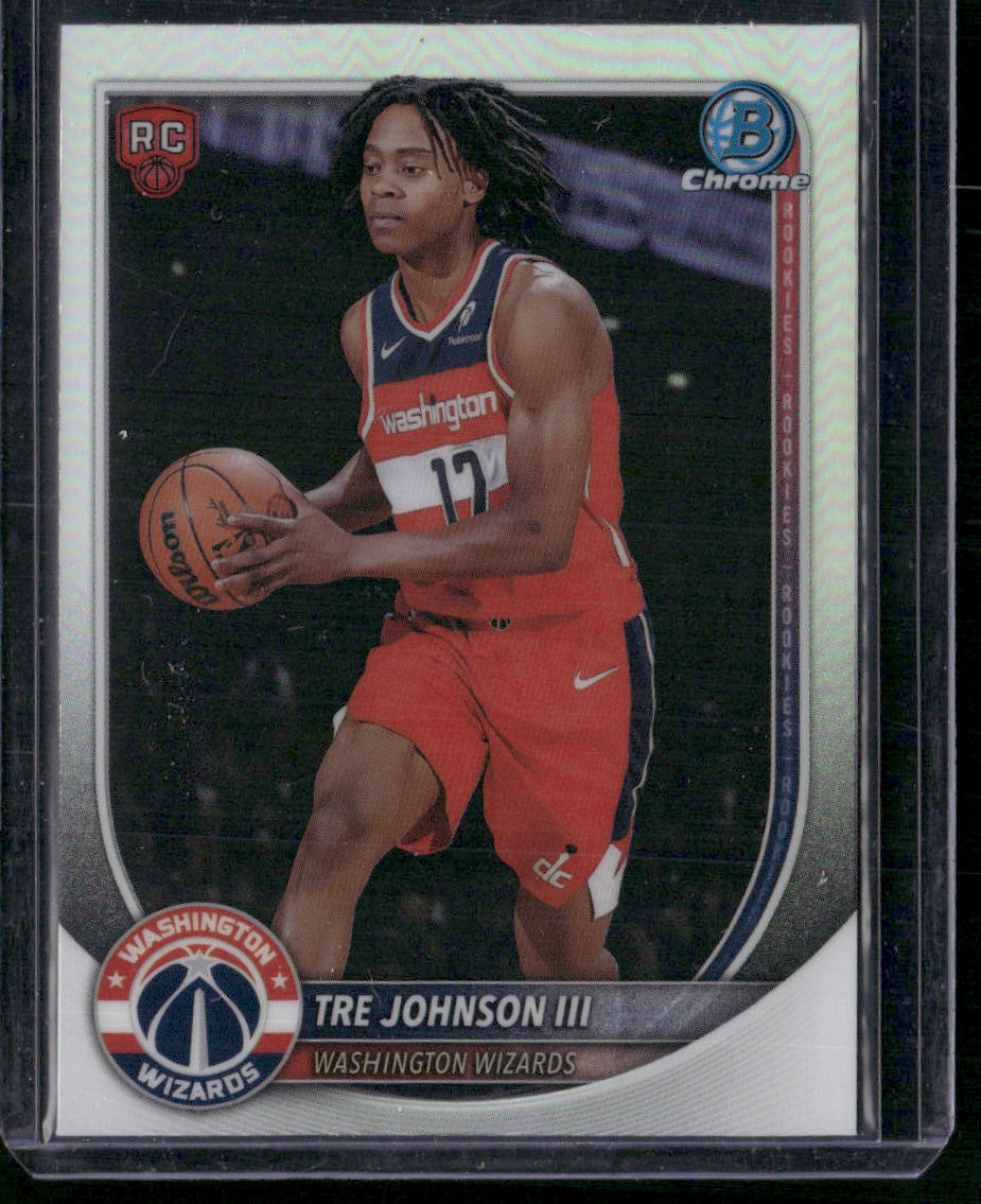 2025-26 Bowman #BRR-6 Tre Johnson III Chrome Rookie Red RC Logo