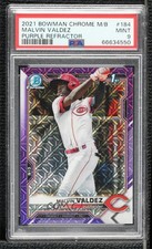 2021 Bowman Chrome Mega Box Purple Mojo Refractor Malvin Valdez PSA 9 MINT n0c