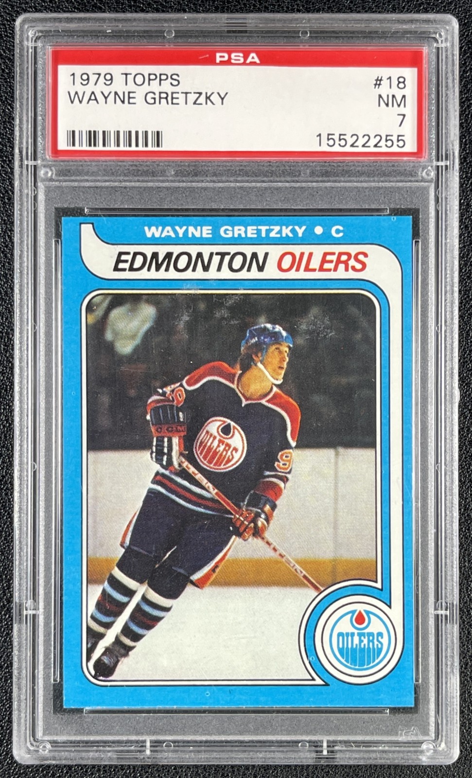 WAYNE GRETZKY PSA 7 1979-80 TOPPS #18 ROOKIE CARD RC OILERS NEAR MINT 2255