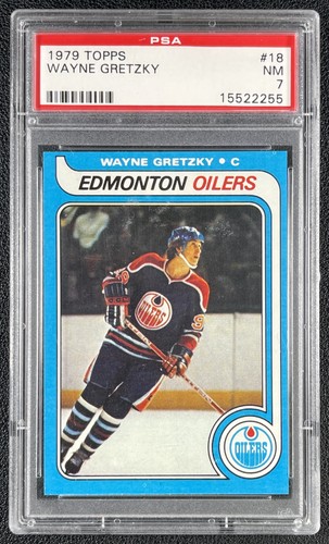 WAYNE GRETZKY PSA 7 1979-80 TOPPS #18 ROOKIE CARD RC OILERS NEAR MINT 2255
