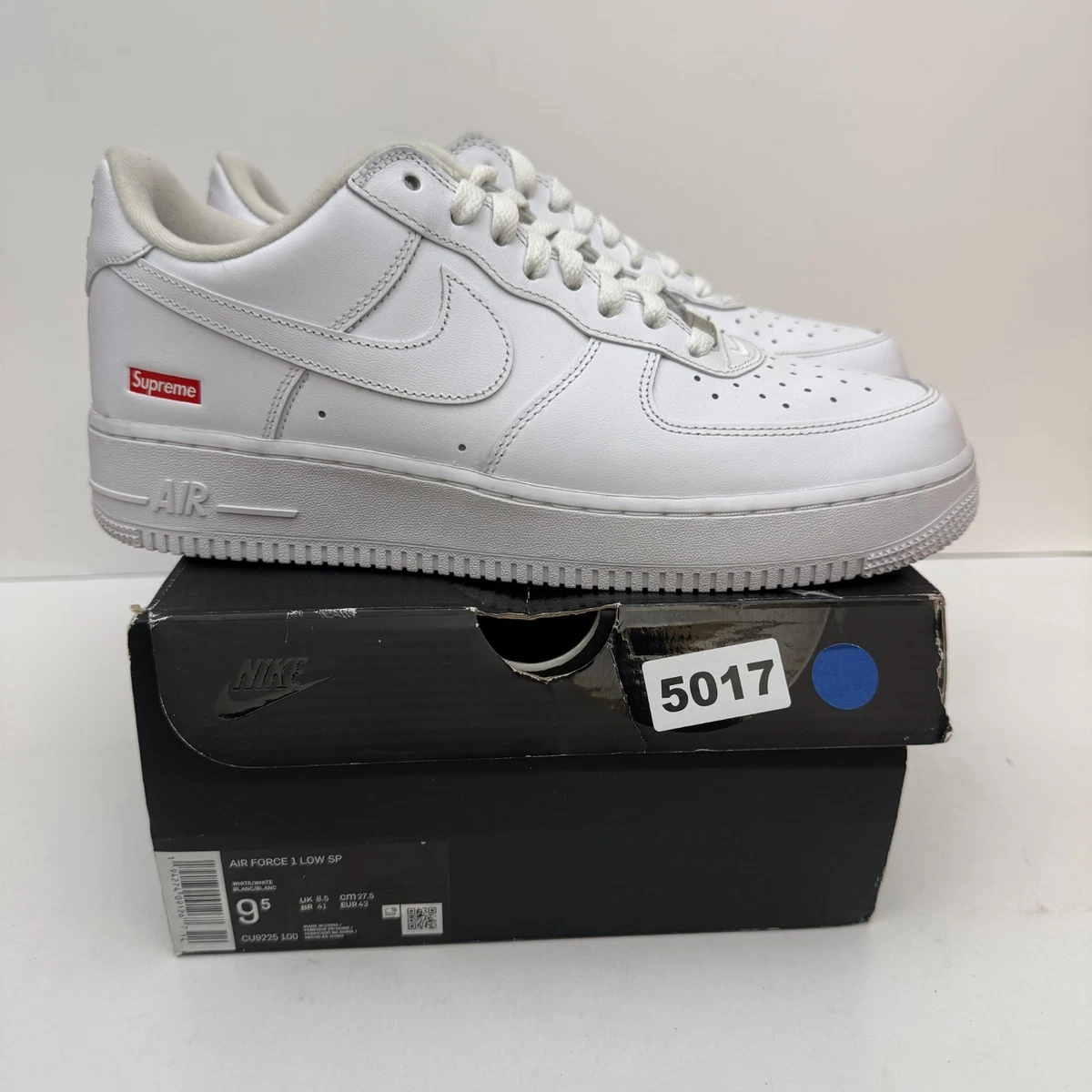 Nike Air Force 1 x Supreme Low Box Logo - White for Sale