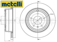 2X Bremsscheibe Metelli 23-0893C 2 Bremsscheiben Hinterachse Hinten
