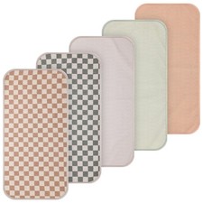 5 Pcs Waterproof 100 Cotton Changing Pad Liners, 27.5 x 14 Inches Washable C...